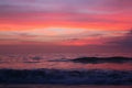 Sunset at the beach landscape