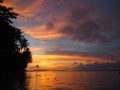 Sunset in a beach of Mentawai islands, Indonesia