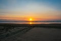 Sunset at the beach, New Zealand Royalty Free Stock Photo