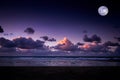 Sunset on the Beach in Newquay Royalty Free Stock Photo