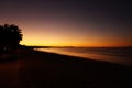 Sunset on the beach, Noosa Royalty Free Stock Photo