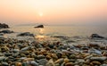 Sunset and beach and Ocean twilight at Koh Samet