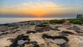 Sunset at the beach of Paceville