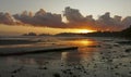 Sunset, Beach, Pacific Rim Nat. Park, Tofino, Vancouver Island, Canada Royalty Free Stock Photo