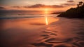 Sunset on the beach of Playa de Armas, Costa Rica