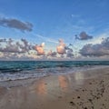 Sunset Beach punta cana domenican republic Royalty Free Stock Photo