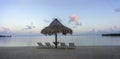 Sunset on the beach, Roatan