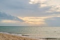 sunset and beach sunset shoot. Dramatic sky with clouds Royalty Free Stock Photo