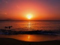 Sunset beach of Sosua, Puerto Plata Royalty Free Stock Photo
