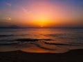 Sunset beach of Sosua, Puerto Plata Royalty Free Stock Photo