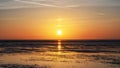 Sunset at the beach Southport Merseyside Royalty Free Stock Photo