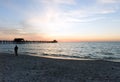 Sunset on the beach in Southwest Florida Royalty Free Stock Photo