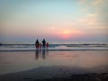 Sunset on beach Royalty Free Stock Photo