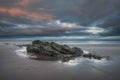 Sunset on the beach Royalty Free Stock Photo