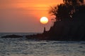sunset beach taken at private beach hotel Sheraton Sengigi Resort Lombok island using telepoto 400mm