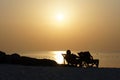 A sunset on the beach