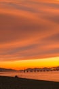 Sunset on the beach with a very beautiful golden hour Royalty Free Stock Photo