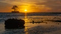 Sunset in a beach