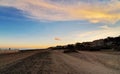 sunset beach walk in Costa Calma Fuerteventura Royalty Free Stock Photo
