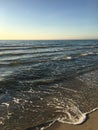 Sunset on the beach Weststrand in Born on the peninsula Darss