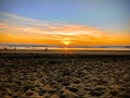 Sunset on the beachs Royalty Free Stock Photo