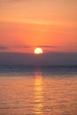 Sunset Beautiful beach view and boats in Perhentian Besar, Perhentian Island, Terengganu, Malaysia. Royalty Free Stock Photo
