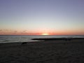 Sunset on the beautiful beaches of Canelones, Uruguay Royalty Free Stock Photo
