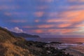 Kaena Point State Park at sunset, Oahu, Hawaii, USA Royalty Free Stock Photo