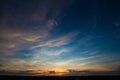 Sunset with beautiful sky Royalty Free Stock Photo