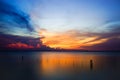 Beautiful twilight sky over the sea, Southern Thailand Royalty Free Stock Photo