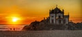 Sunset behind the chapel