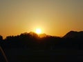 Sunset behind forest in buner Khyber pakhtunkhwa pakistan