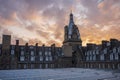 Sunset behind Glasgow Central Station Royalty Free Stock Photo