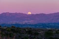 Sunset Behind Mountain Range Royalty Free Stock Photo