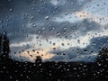 Sunset behind rain Royalty Free Stock Photo