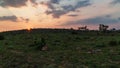Sunset behind the Waterberg in South Africa Royalty Free Stock Photo