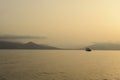 sunset at bejaia anchorage, algeria Royalty Free Stock Photo