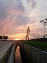 Sunset in Bekasi Royalty Free Stock Photo