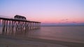 Sunset at Belmar Fishing Pier in New Jersey Royalty Free Stock Photo