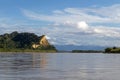 Sunset at Beni river cliffs, adventure in jungles of Madidi national park, Amazon river basin in Bolivia, South America Royalty Free Stock Photo