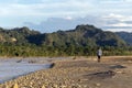 Sunset at Beni river cliffs, adventure in jungles of Madidi national park, Amazon river basin in Bolivia, South America