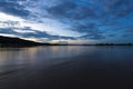 Sunset on the Beni river in Rurrenabaque, Bolivia. Royalty Free Stock Photo