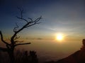 Sunset best view mount merbabu