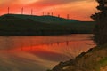 Sunset at Bethany Reservoir. Royalty Free Stock Photo