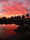 Sunset Betwa River Orcha india Royalty Free Stock Photo
