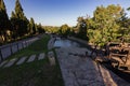 Sunset in Beziers town in the Canal du Midi (France)