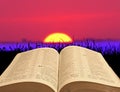 Sunset bible Royalty Free Stock Photo