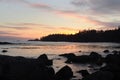 Sunset At Big Beach Ucluelet Vancouver Island Canada Royalty Free Stock Photo