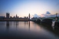Sunset at The Big Ben and the Parliament House, London, United Kingdom Royalty Free Stock Photo