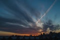 Sunset in a big city: Kazan, Russia Royalty Free Stock Photo